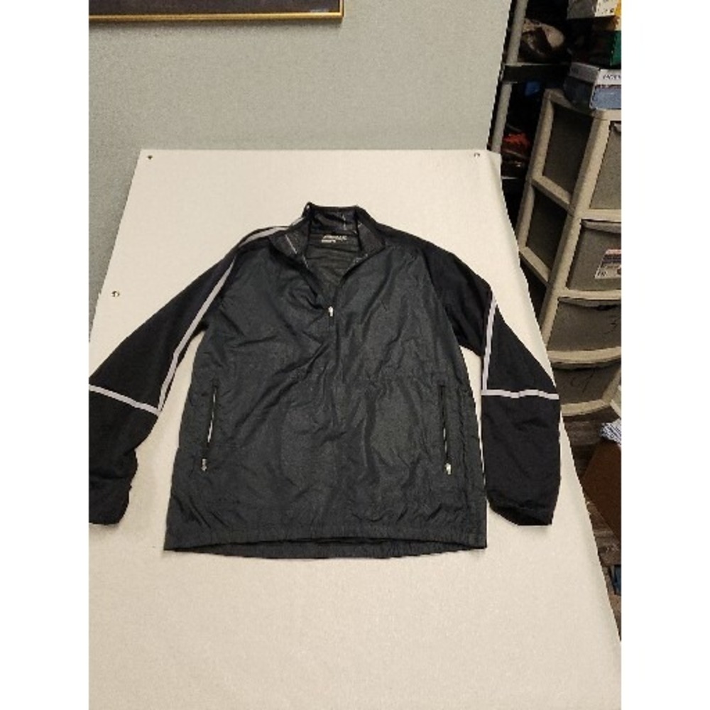 Nike Golf Jacket Full Zip Black Windbreaker‎ Rain Size L